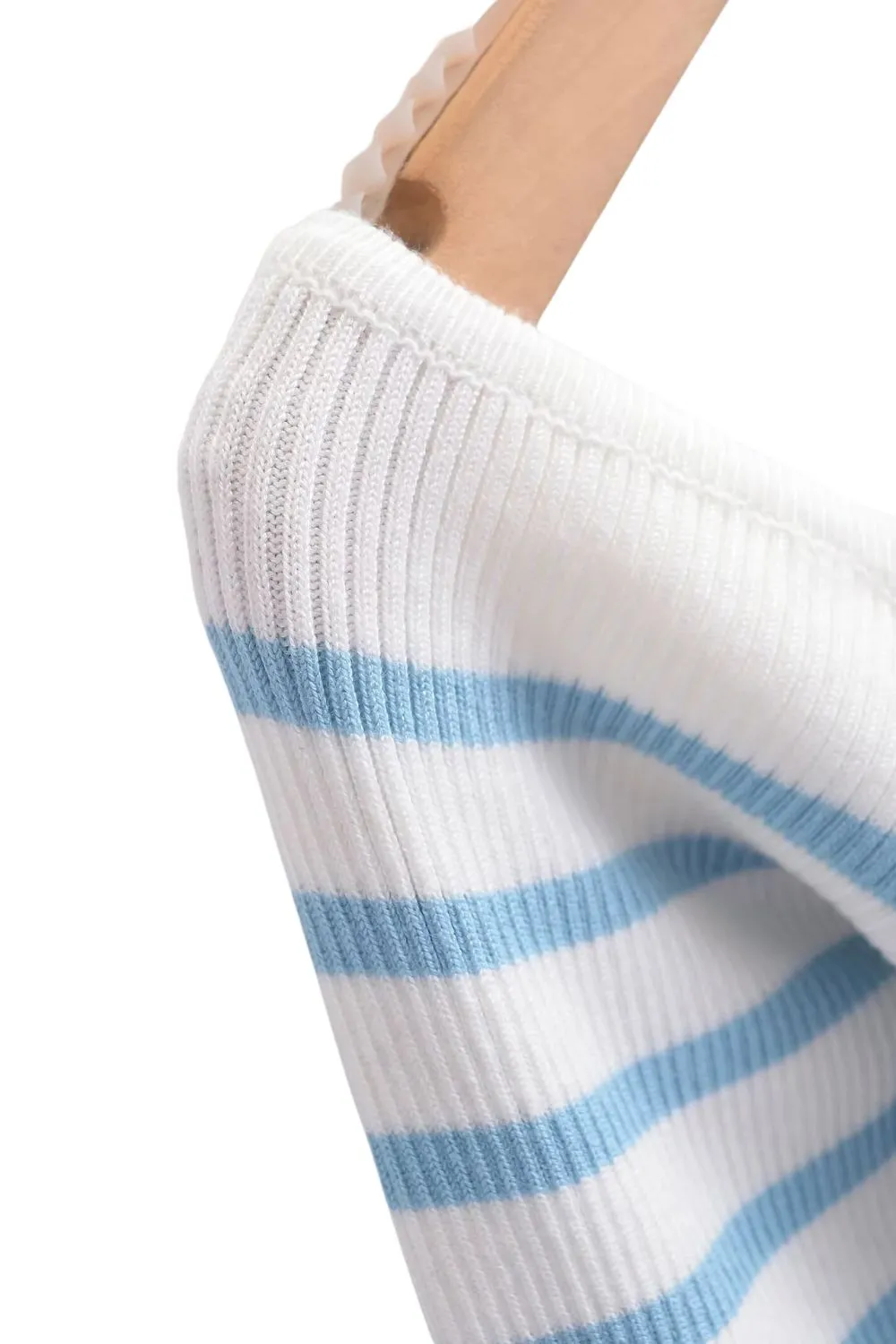 'Everly' Striped Boat Neck Knit Top