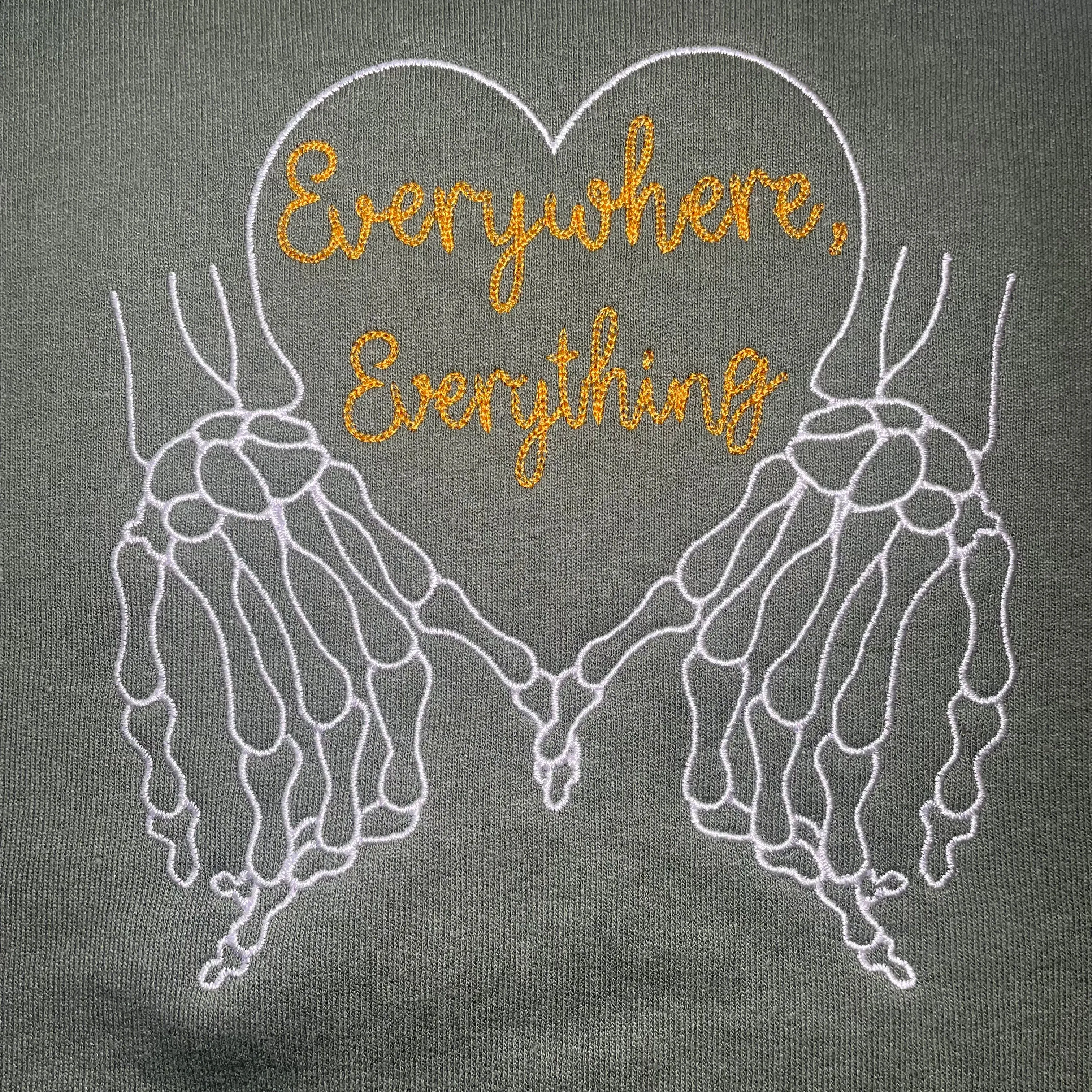 Everywhere, Everything Embroidered Unisex Crewneck Sweatshirt