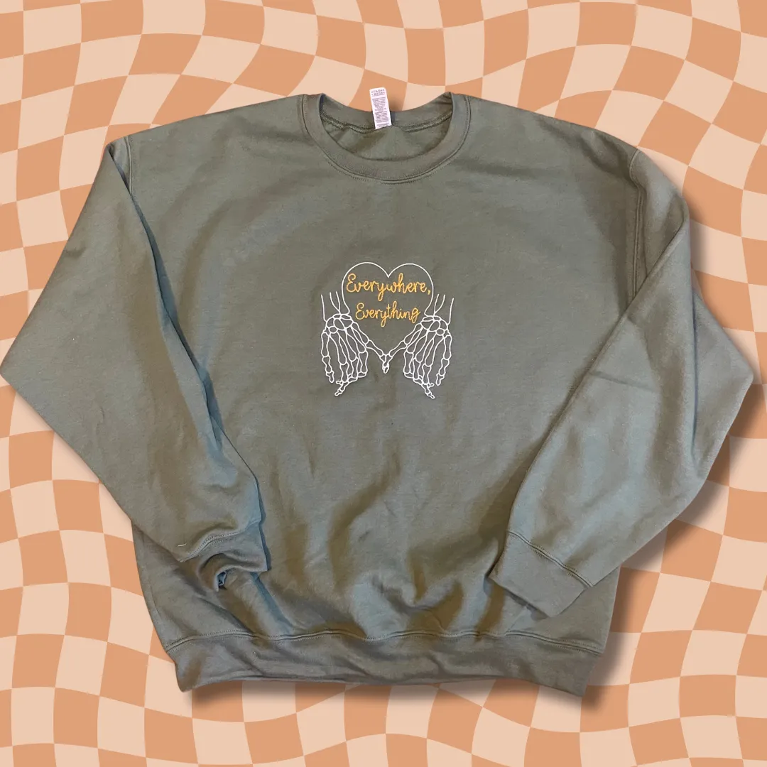 Everywhere, Everything Embroidered Unisex Crewneck Sweatshirt