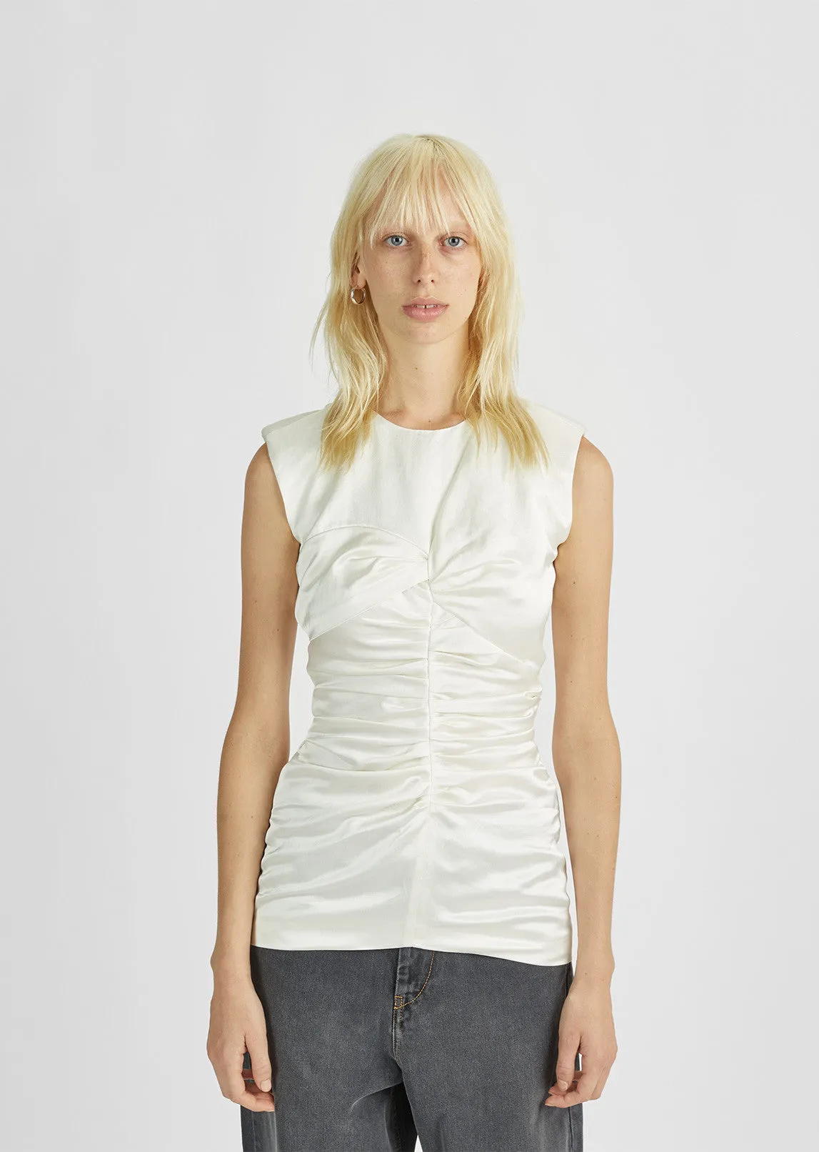 Ezer Ruched Sleeveless Top