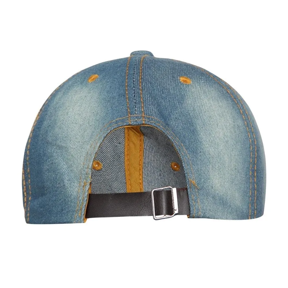 Fabseasons Light Blue LOVE Studded Cap for Women and Girls, Adjustable strap