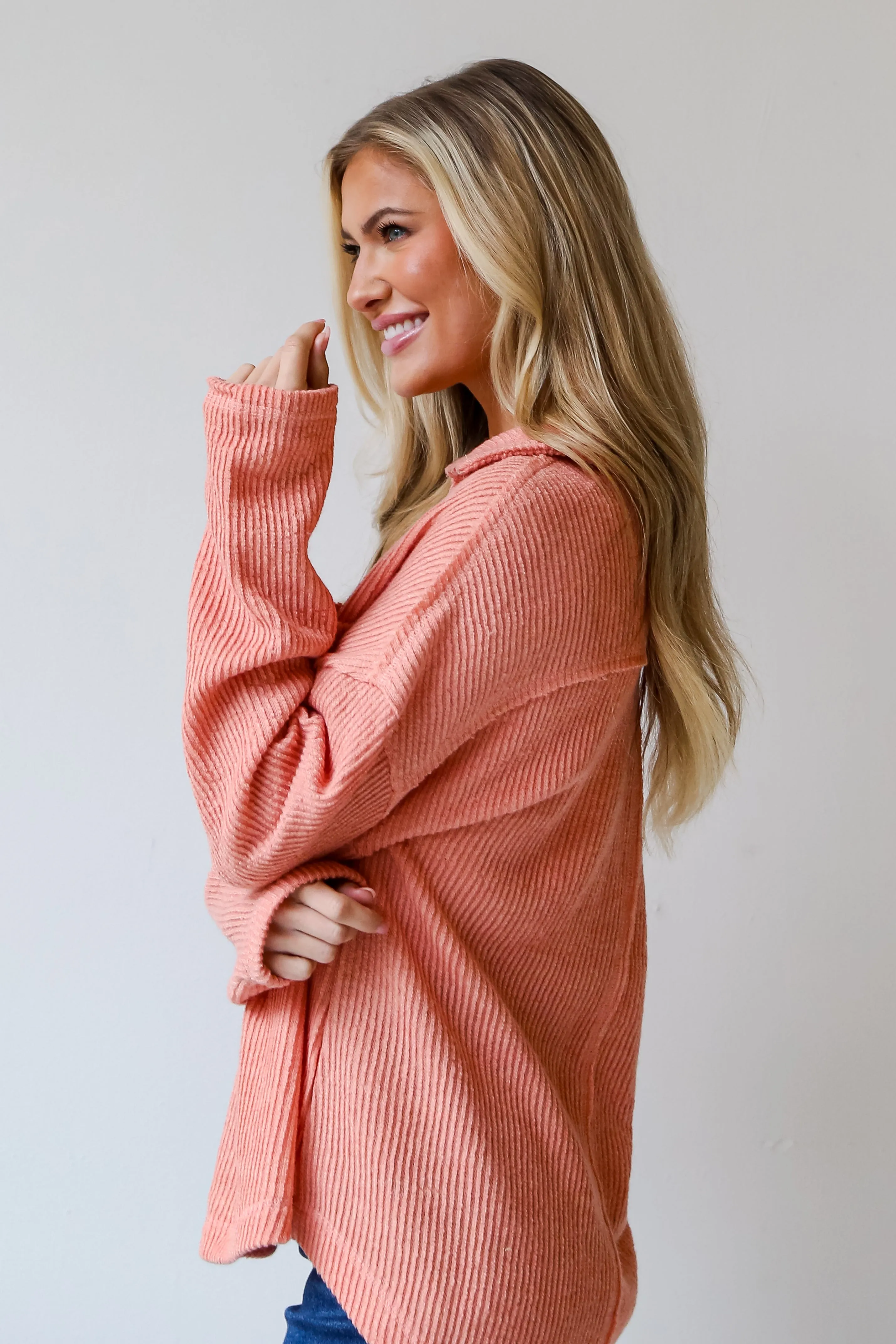 FINAL SALE - Alice Collared Henley Knit Top - DOORBUSTER