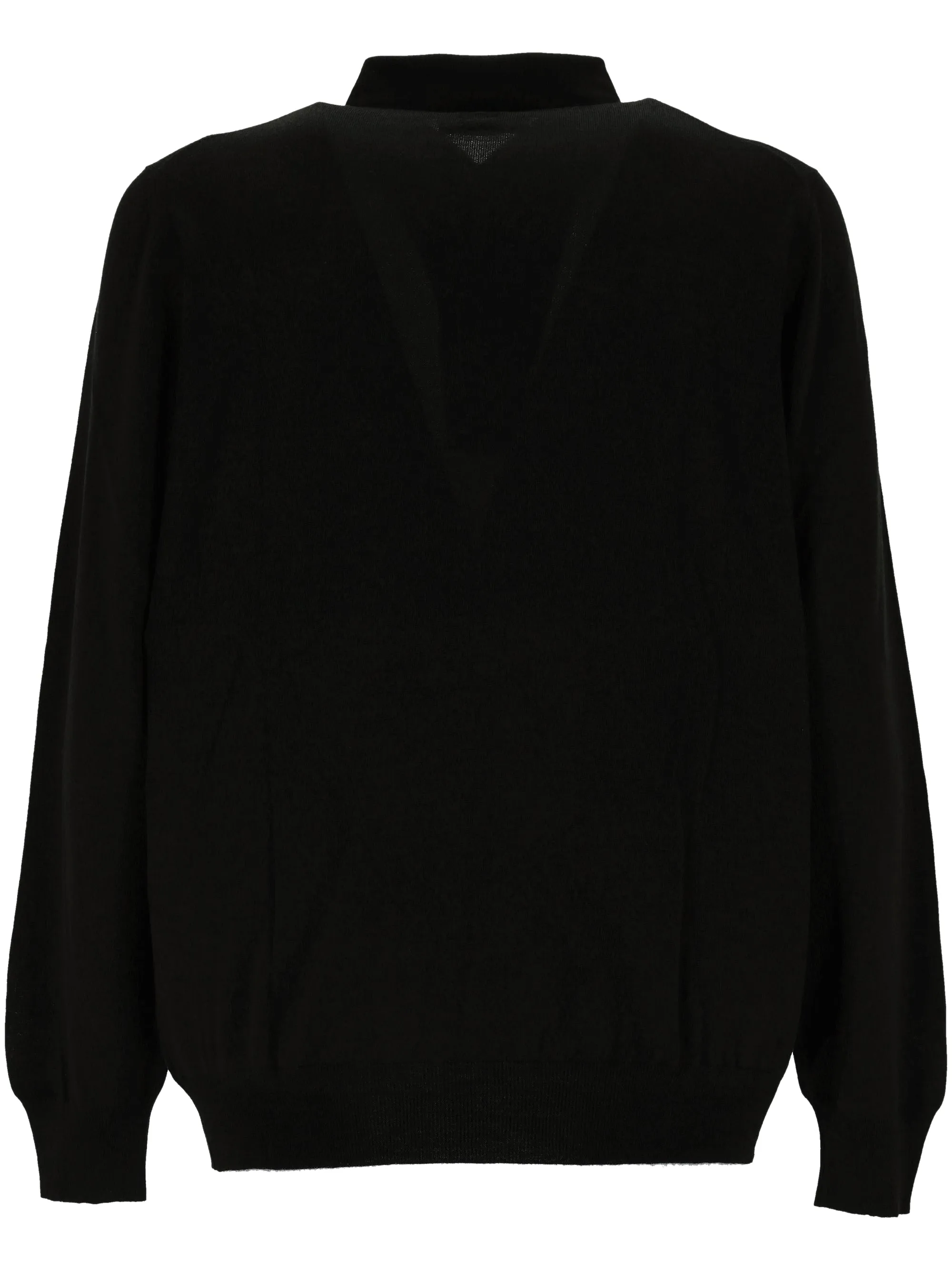 fine-knit polo top