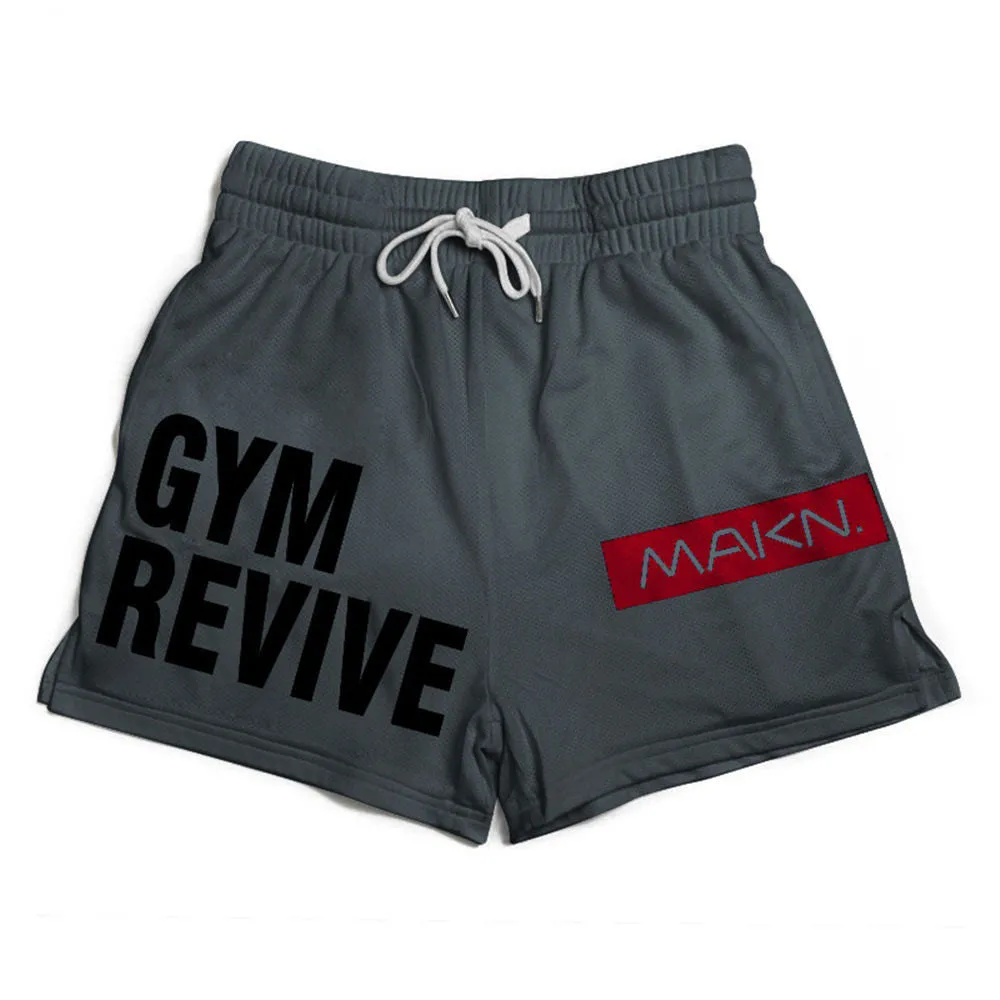 Fitness Men Shorts Mesh Breathable Multicolor Running