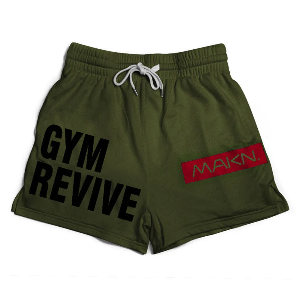 Fitness Men Shorts Mesh Breathable Multicolor Running