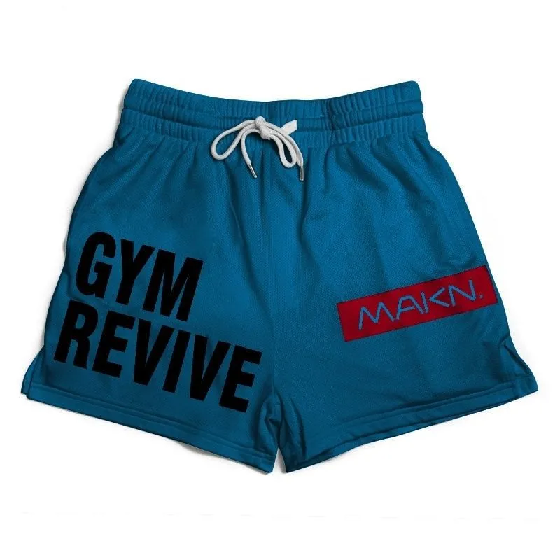 Fitness Men Shorts Mesh Breathable Multicolor Running