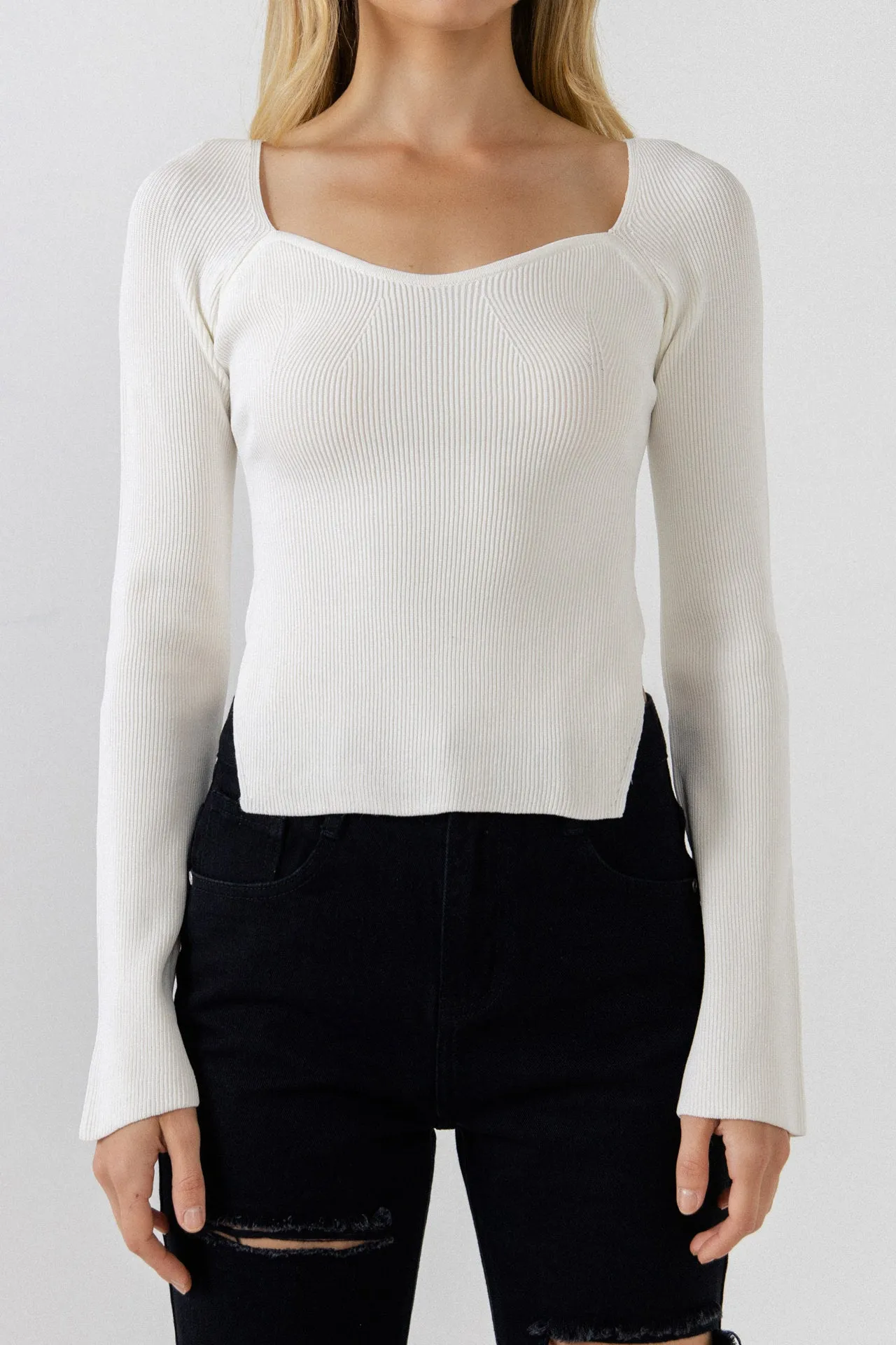 Fitted Long Sleeve Sweater - Final Sale
