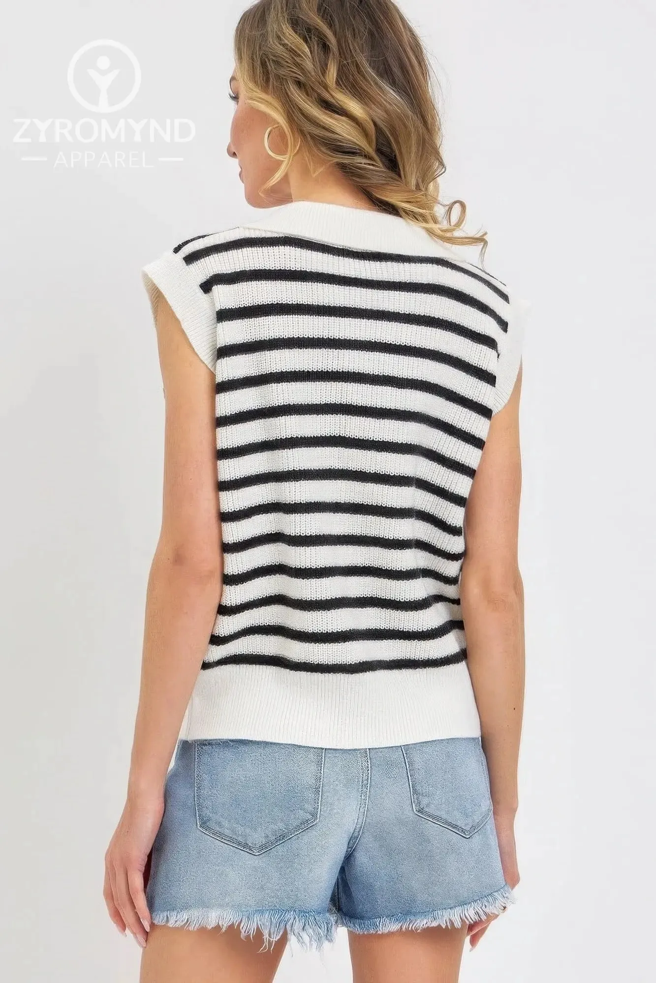 Flower Patch Stripe Knit Top