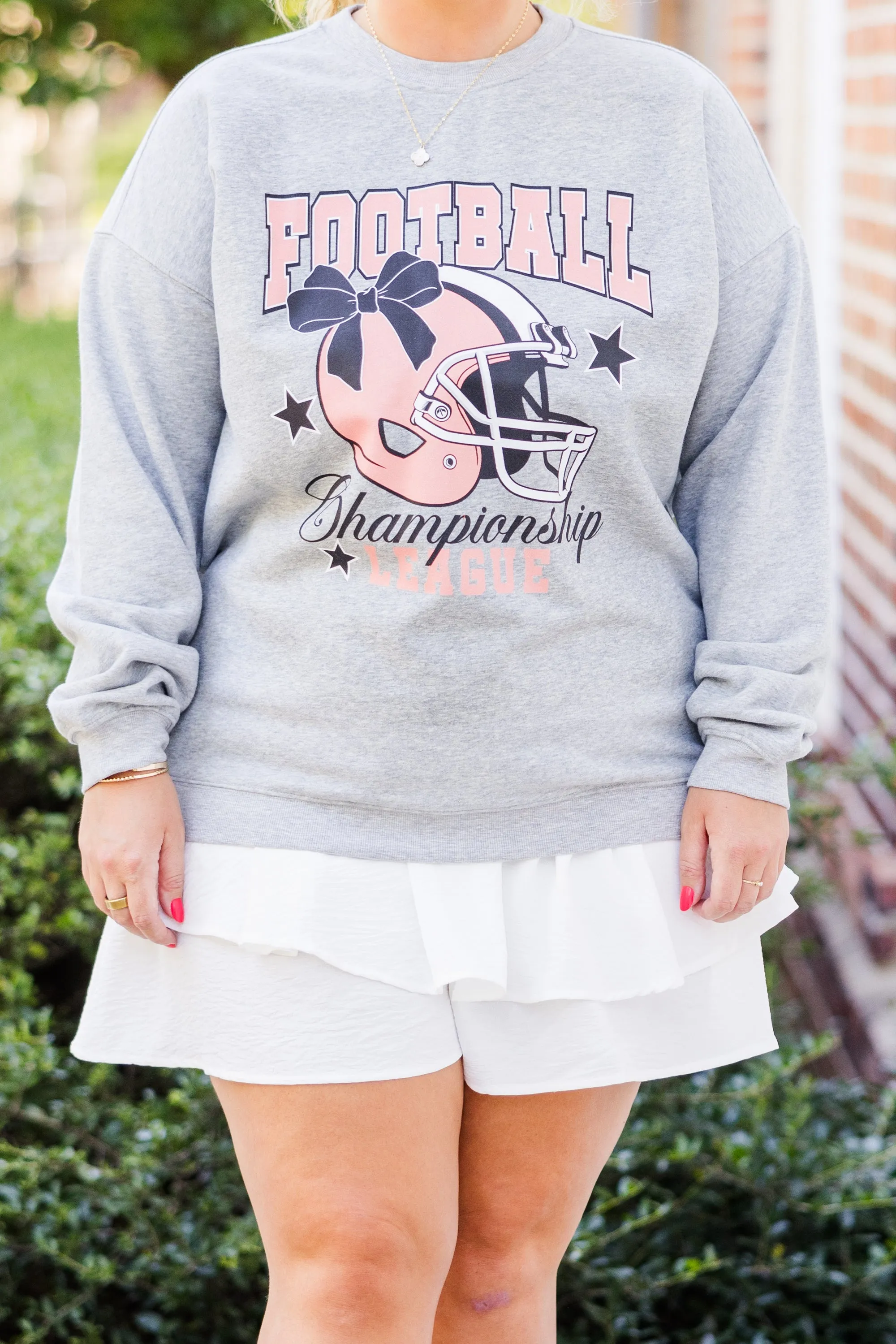 Football Championship Pullover, Heather Gray