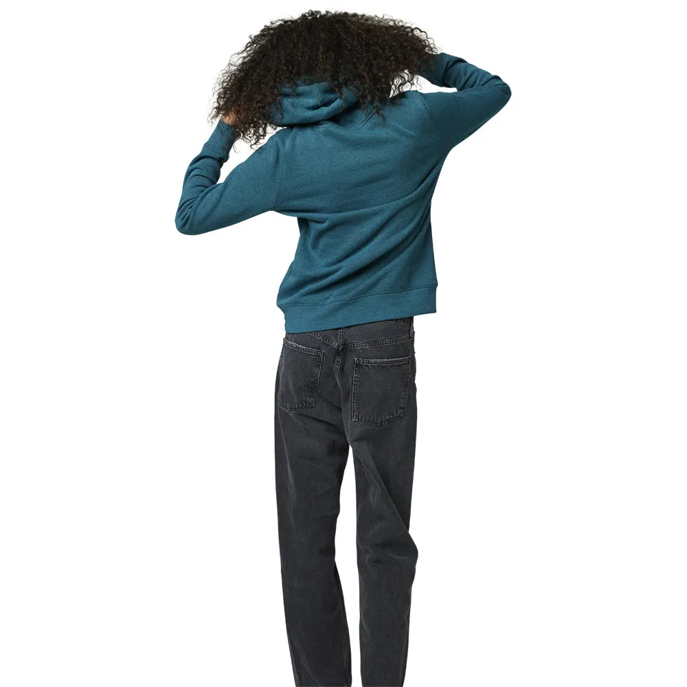 FOX WOMENS BOUNDARY PULLOVER FLEECE HOODY [HEATHER MAUI BLUE]