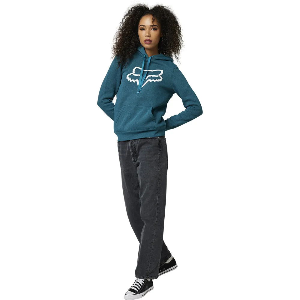FOX WOMENS BOUNDARY PULLOVER FLEECE HOODY [HEATHER MAUI BLUE]