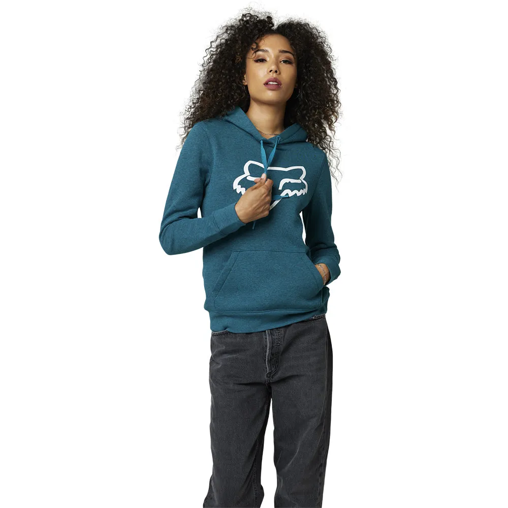 FOX WOMENS BOUNDARY PULLOVER FLEECE HOODY [HEATHER MAUI BLUE]