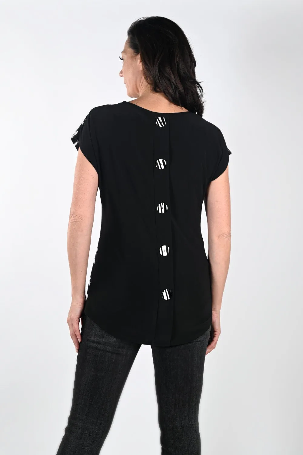 Frank Lyman Top 233525 Black/Off White