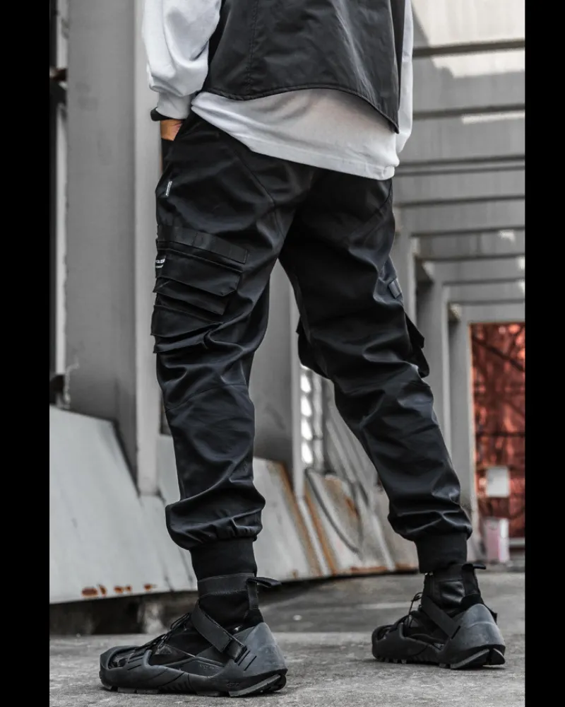 Functional Paratrooper Black Cargo Pants