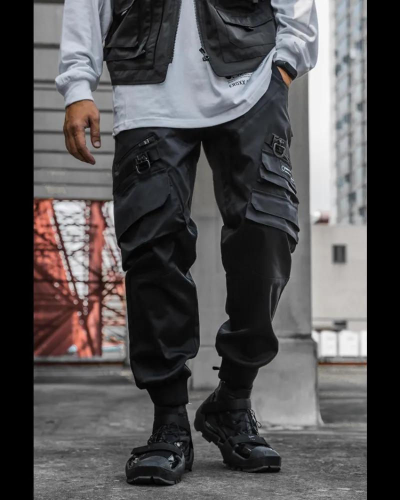 Functional Paratrooper Black Cargo Pants