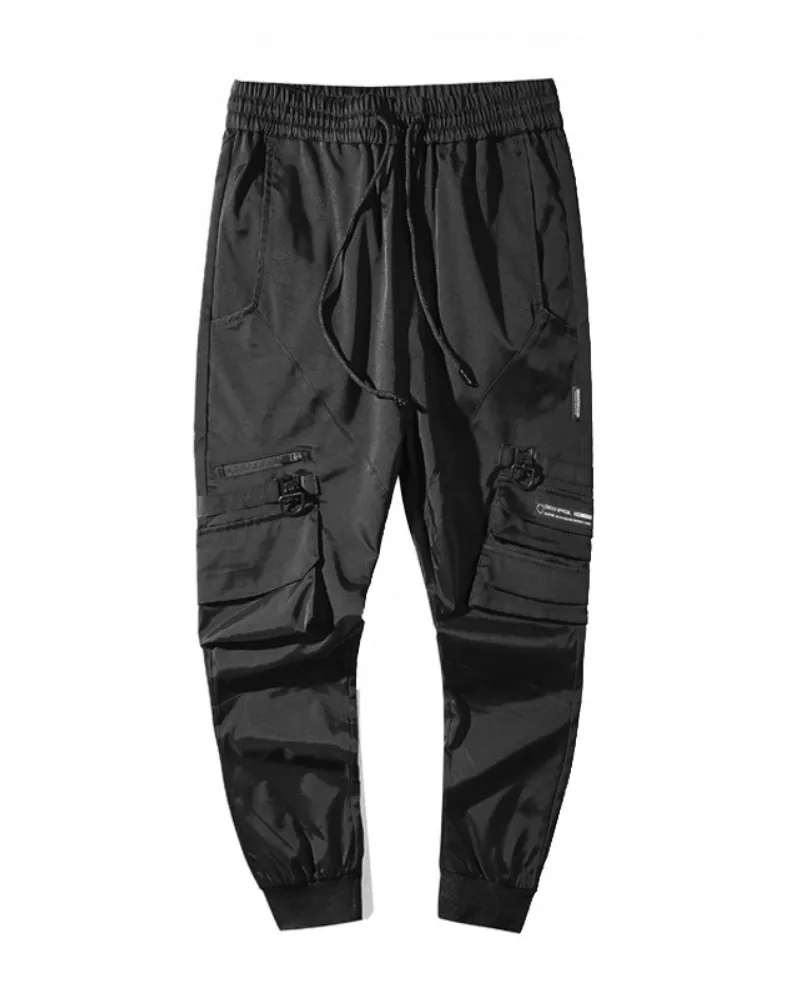 Functional Paratrooper Black Cargo Pants