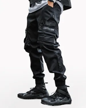 Functional Paratrooper Black Cargo Pants
