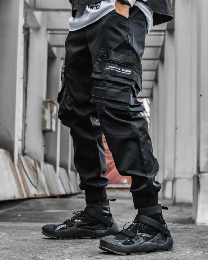 Functional Paratrooper Black Cargo Pants