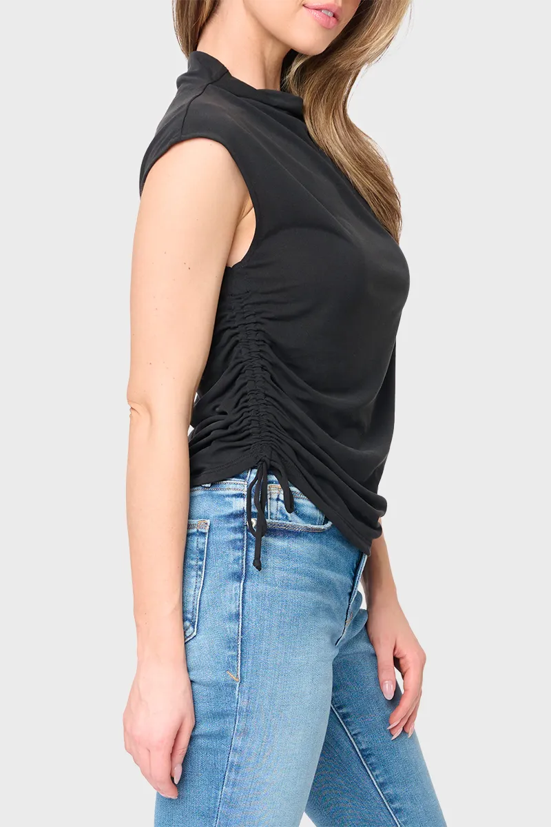 Funnel Neck Sleeveless Top