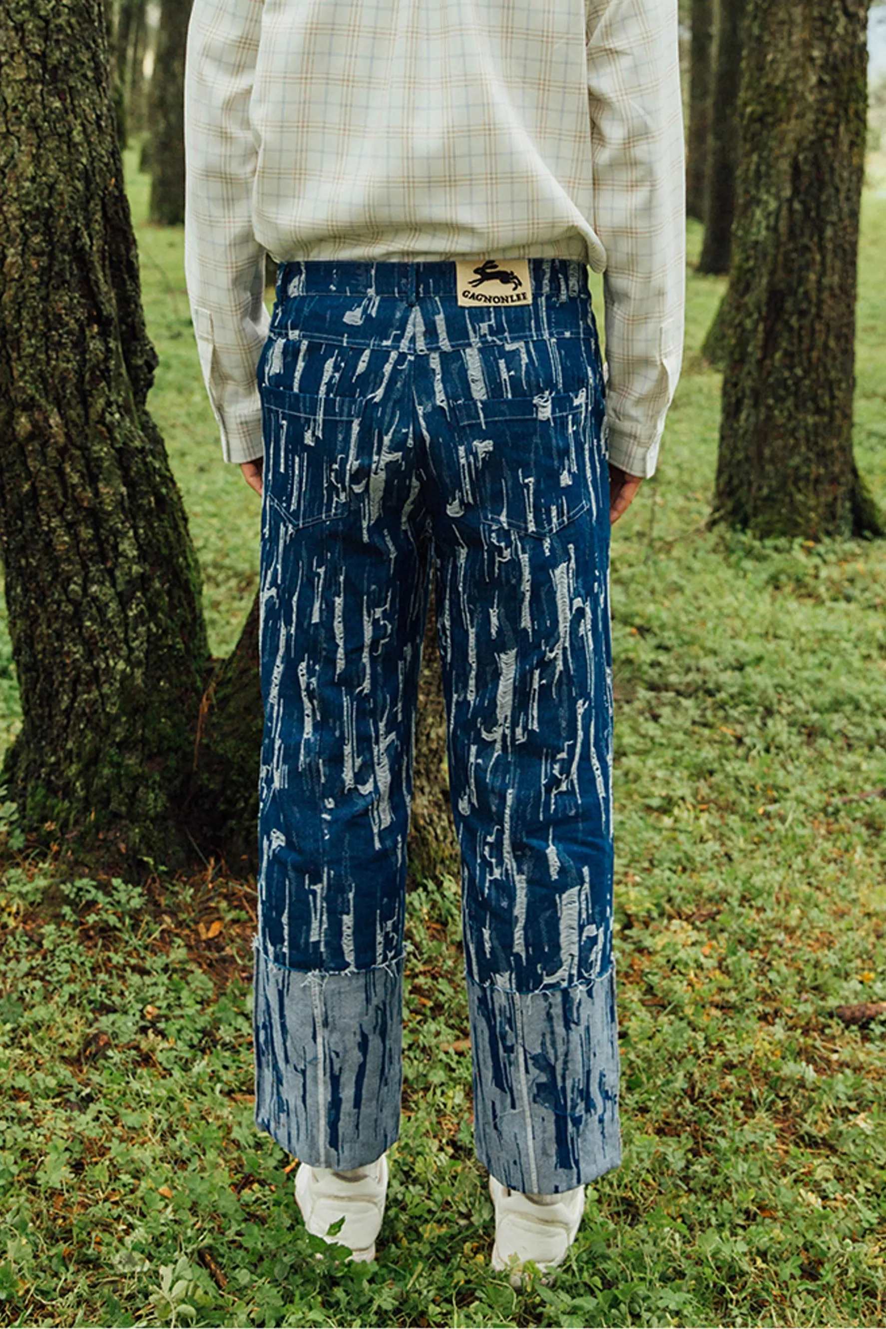 GAGNONLEE ROLLED HEM DENIM PANTS
