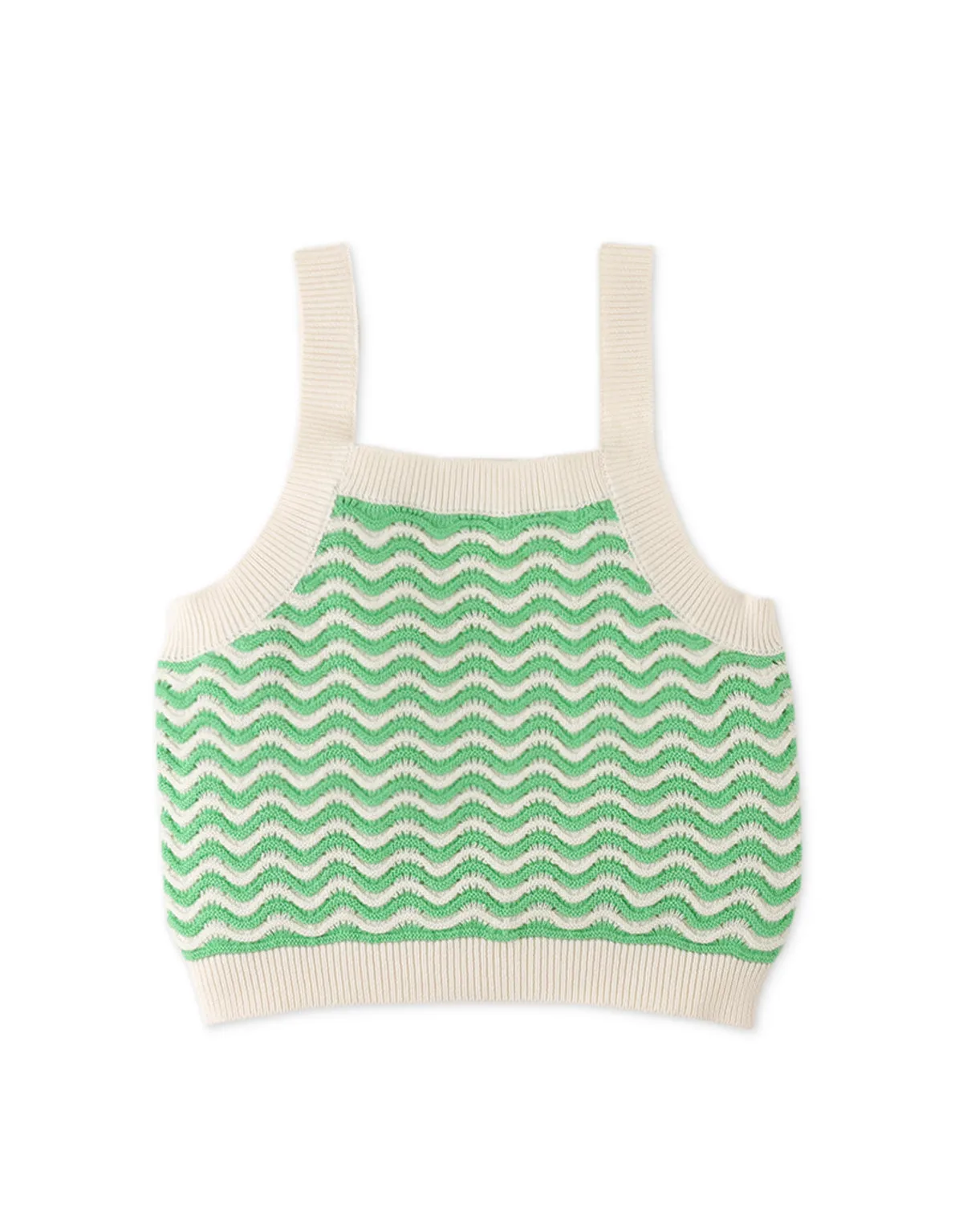 GIRLS WAVY KNIT TOP