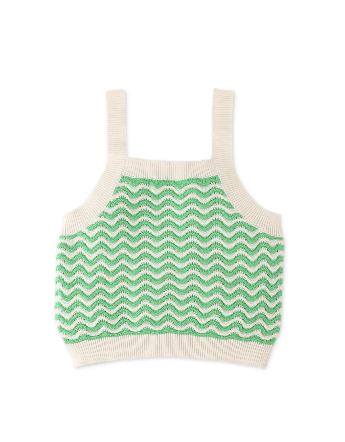 GIRLS WAVY KNIT TOP
