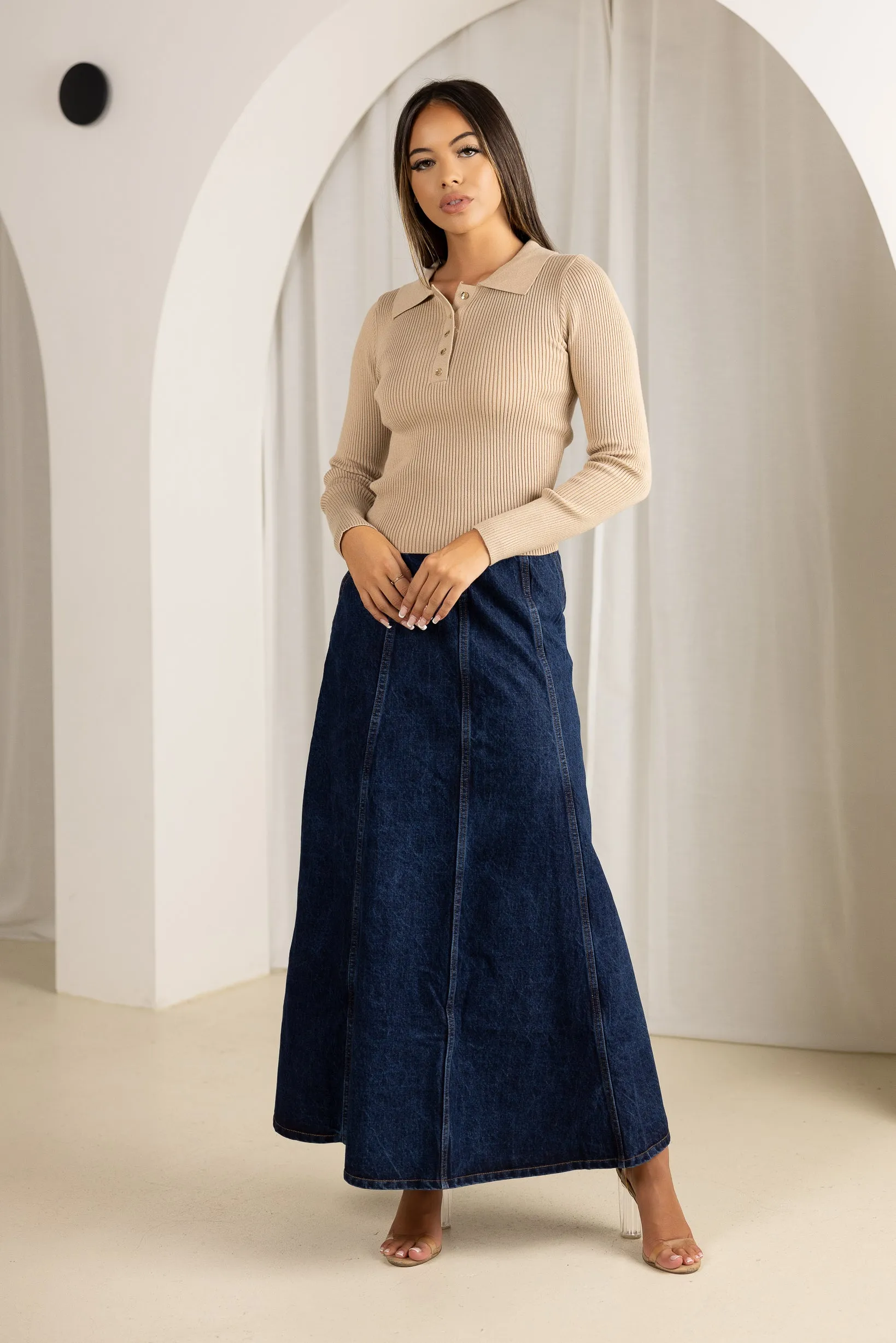 Goldi Button Knit Top