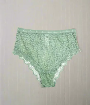Green Lace Midi Briefs