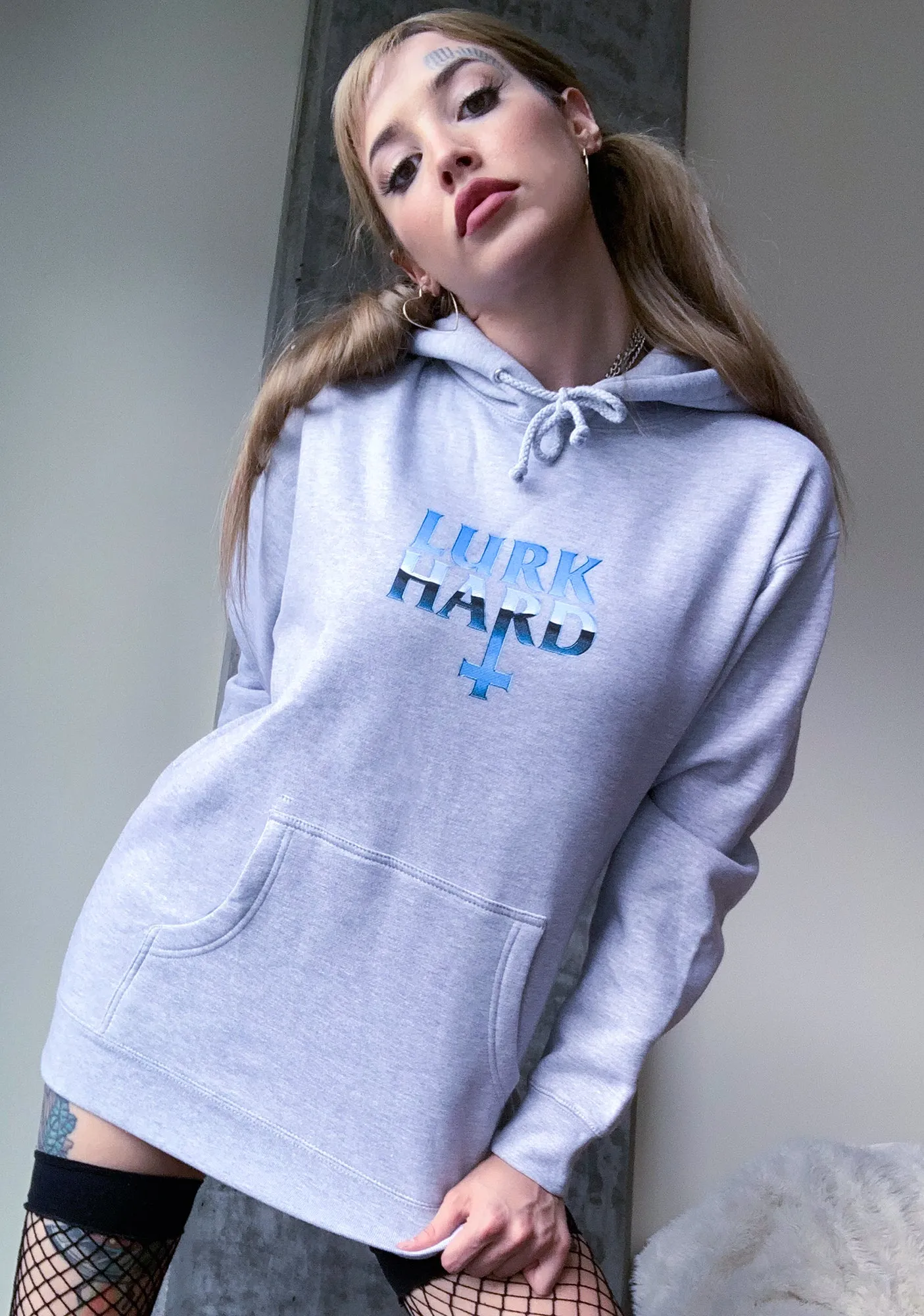 Grey Chrome Pullover Hoodie