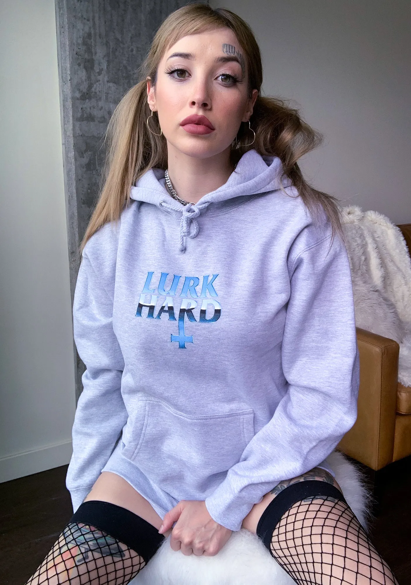Grey Chrome Pullover Hoodie