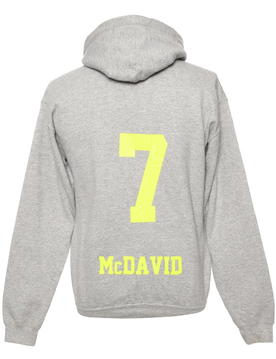 Grey Gildan Hooded Sports Sweatshirt - XL