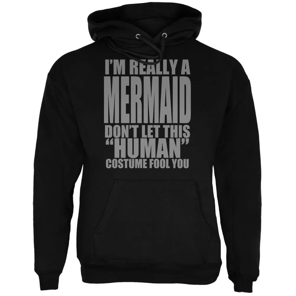 Halloween Human Mermaid Costume Black Adult Hoodie
