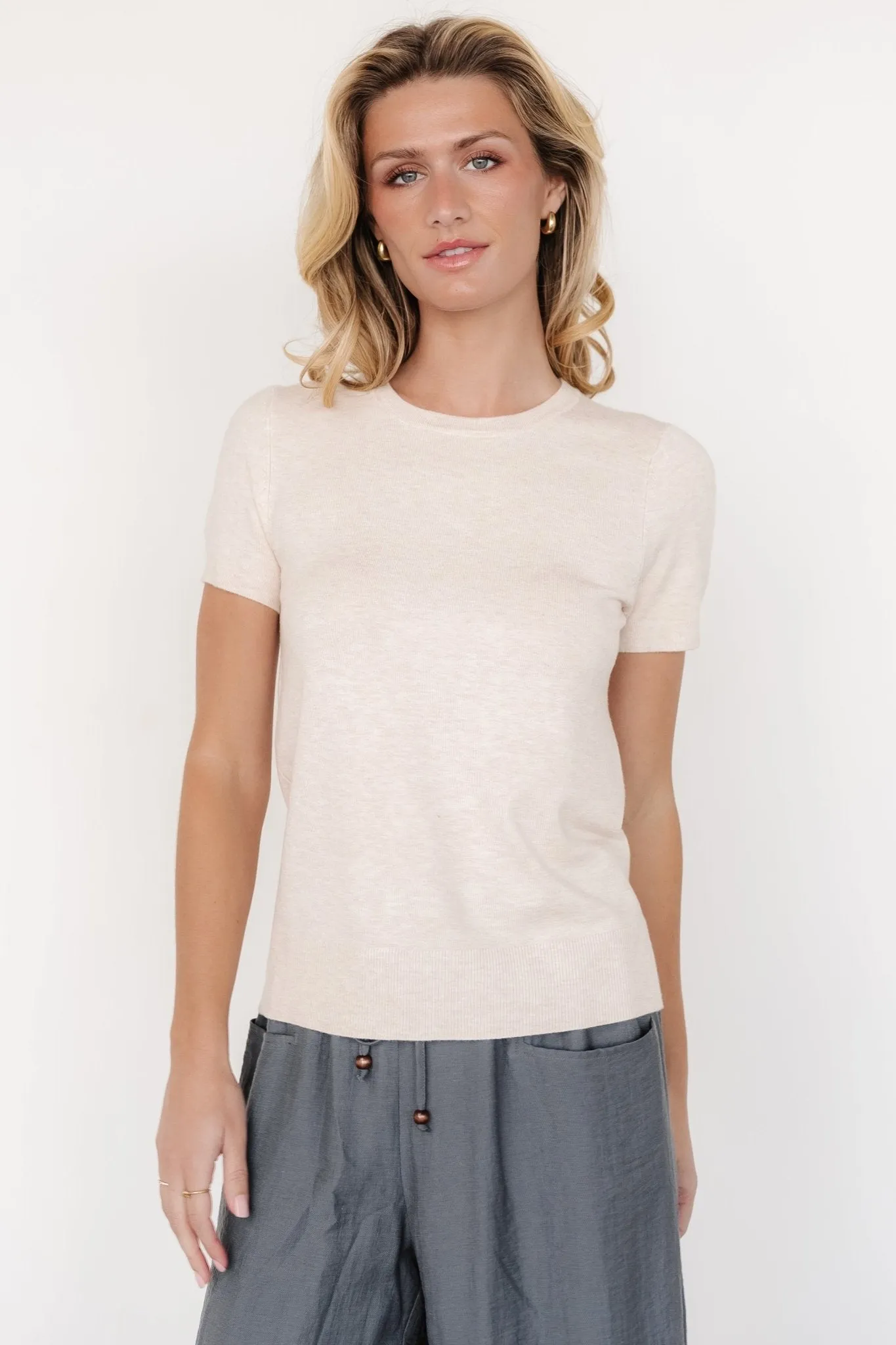 Hannah Knit Top | Oatmeal