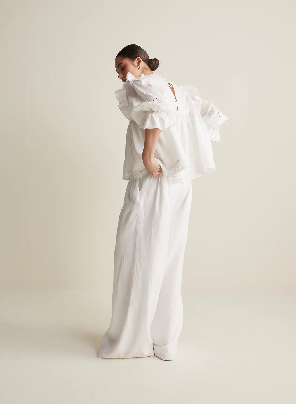 Hari Linen Ramie Smock Top | Optical White