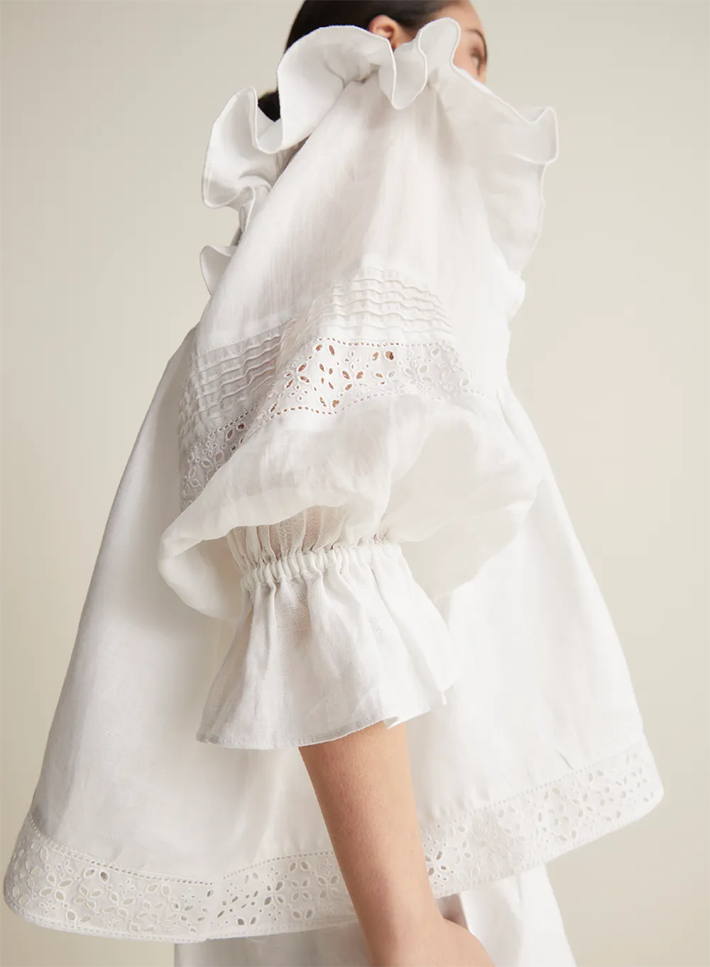 Hari Linen Ramie Smock Top | Optical White