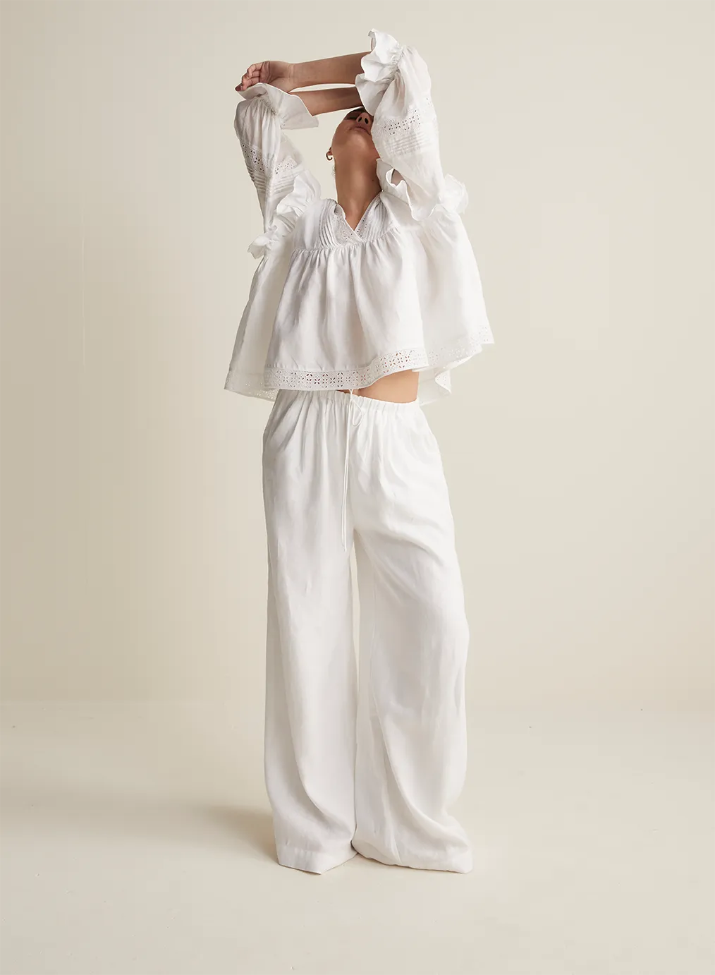 Hari Linen Ramie Smock Top | Optical White