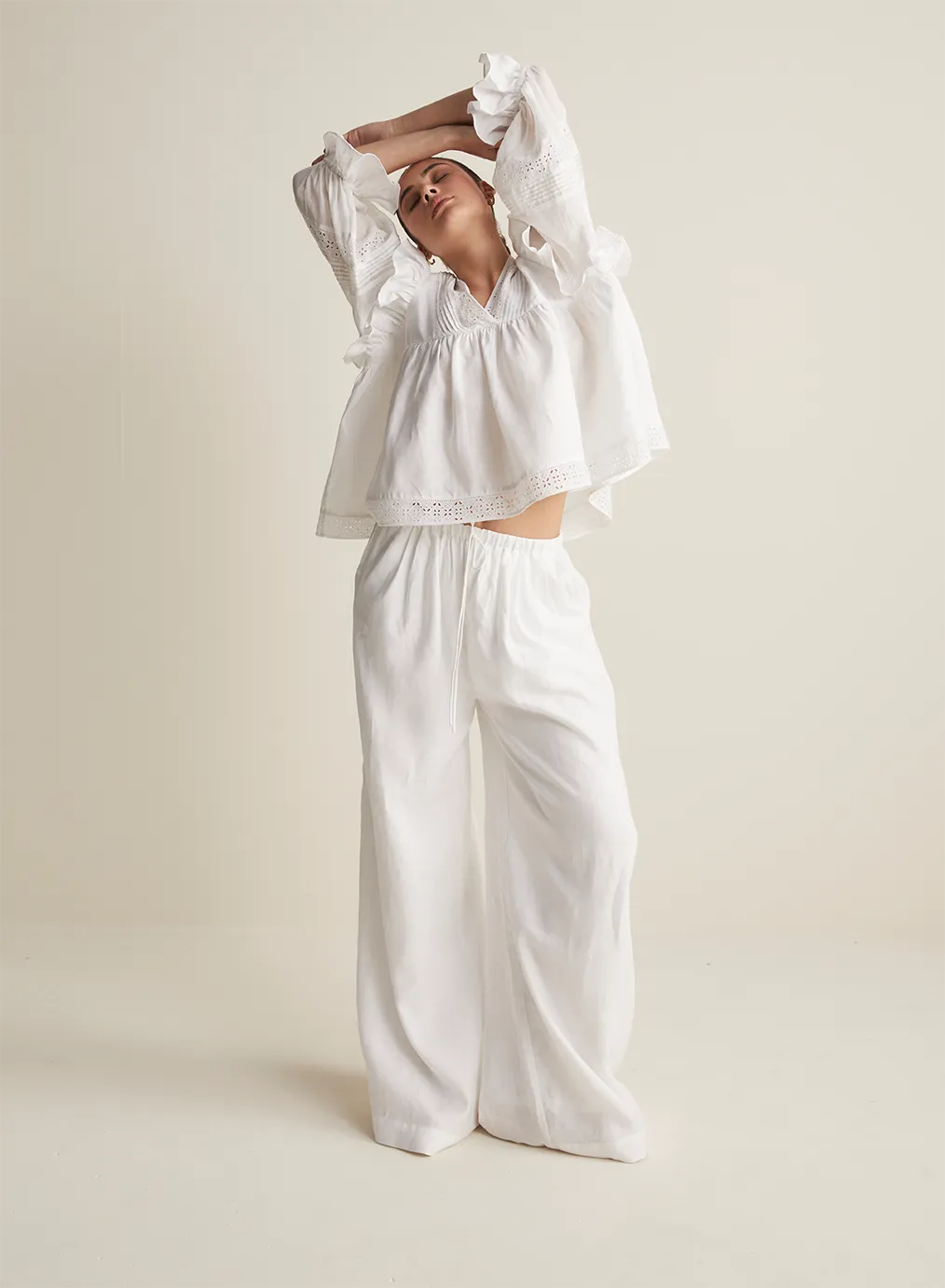 Hari Linen Ramie Smock Top | Optical White