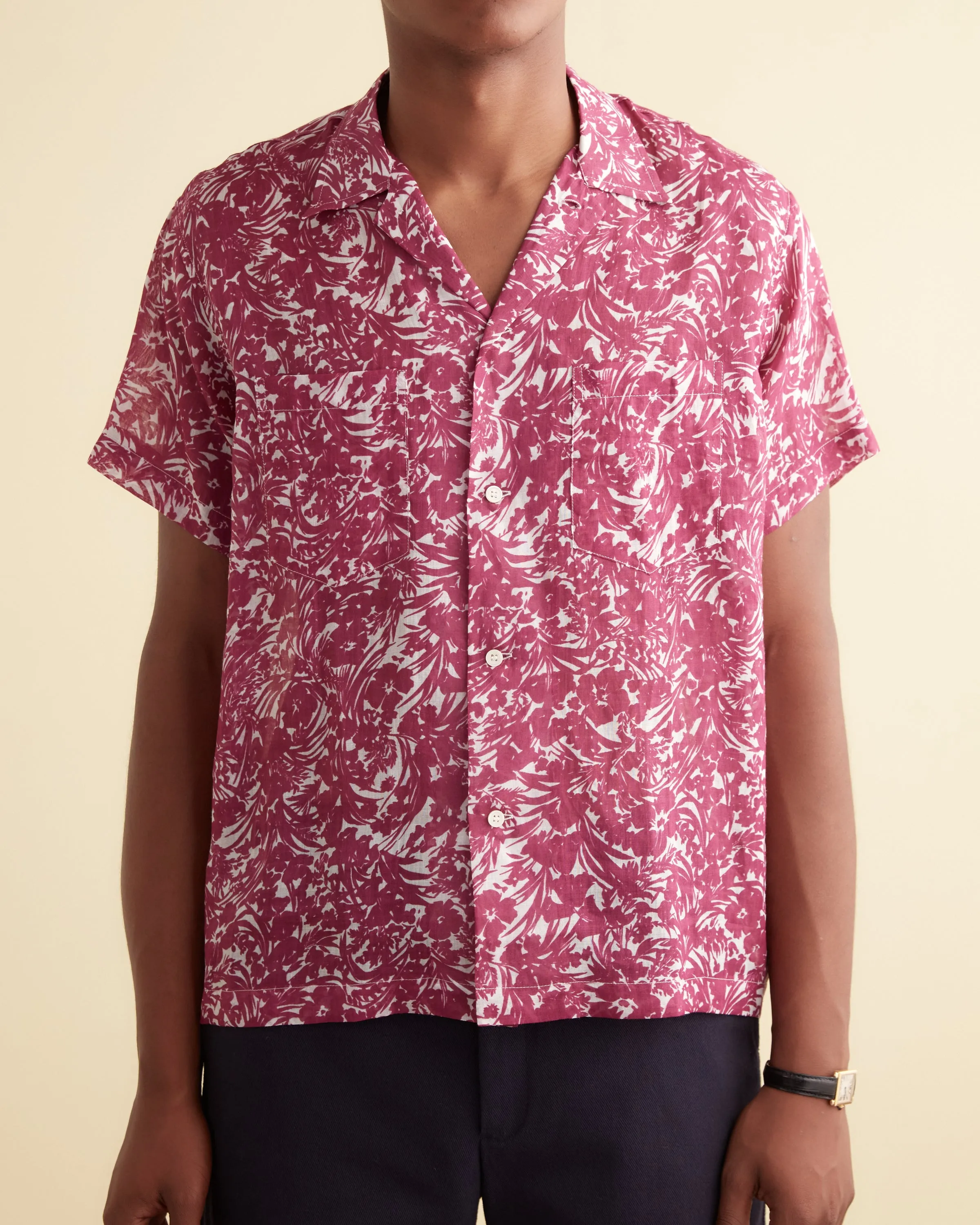 Hibiscus Spray Short Sleeve Shirt