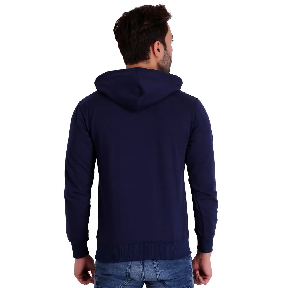 HiFlyers Full Sleeve Solid Men Sweatshirt - Dark Blue