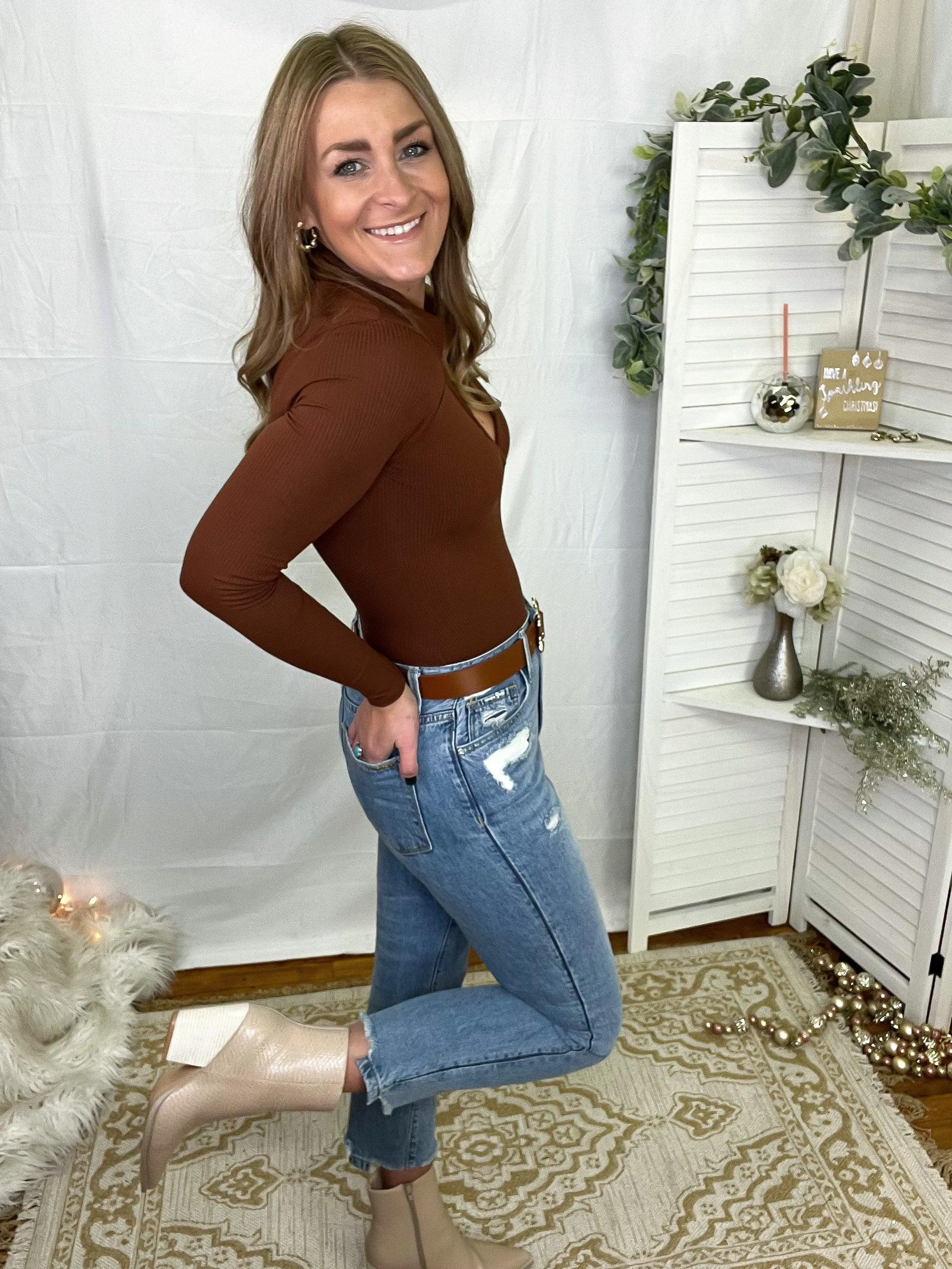 High Rise Girlfriend Jeans