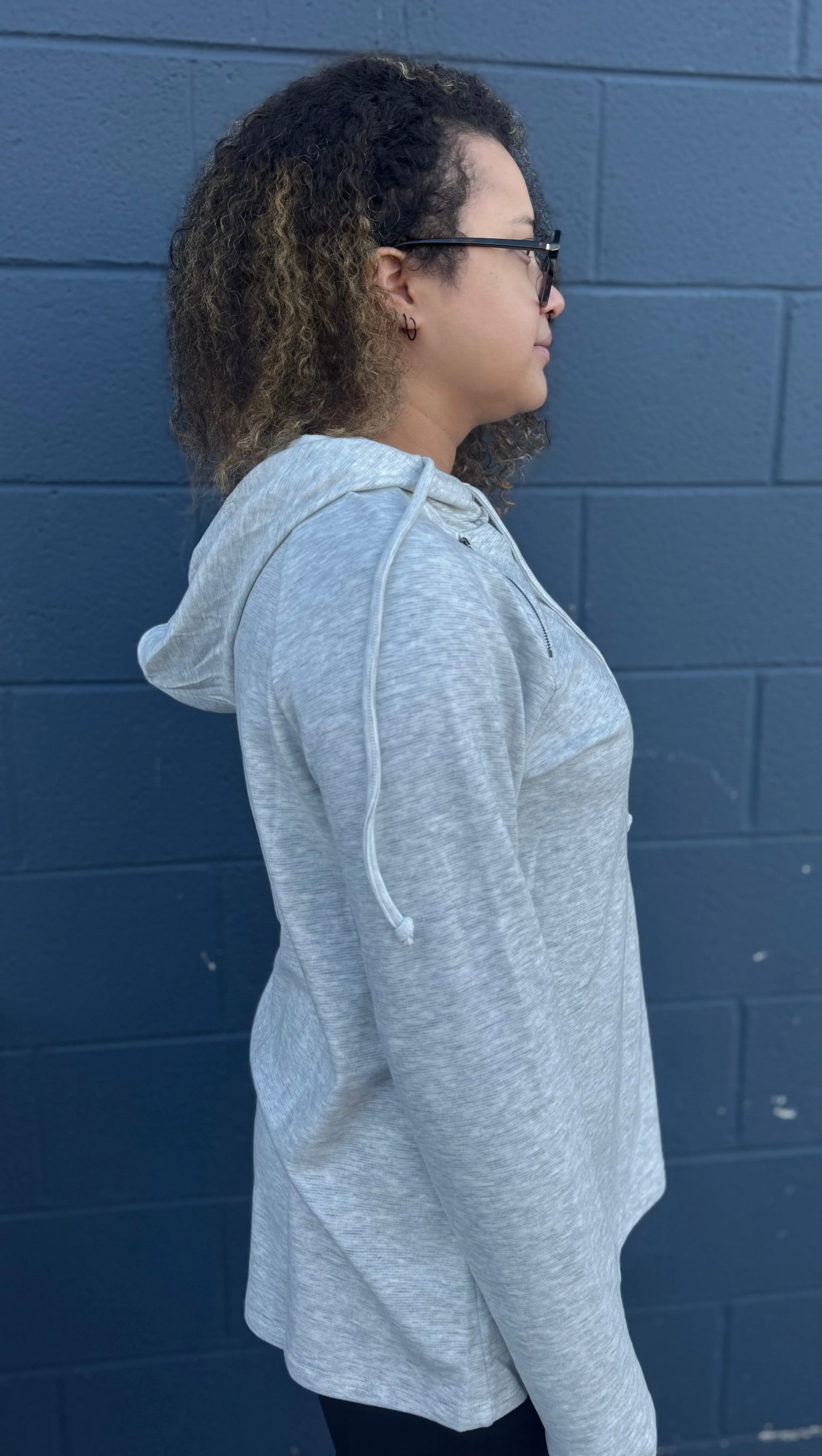 Hoodie Layered Raglan Pullover