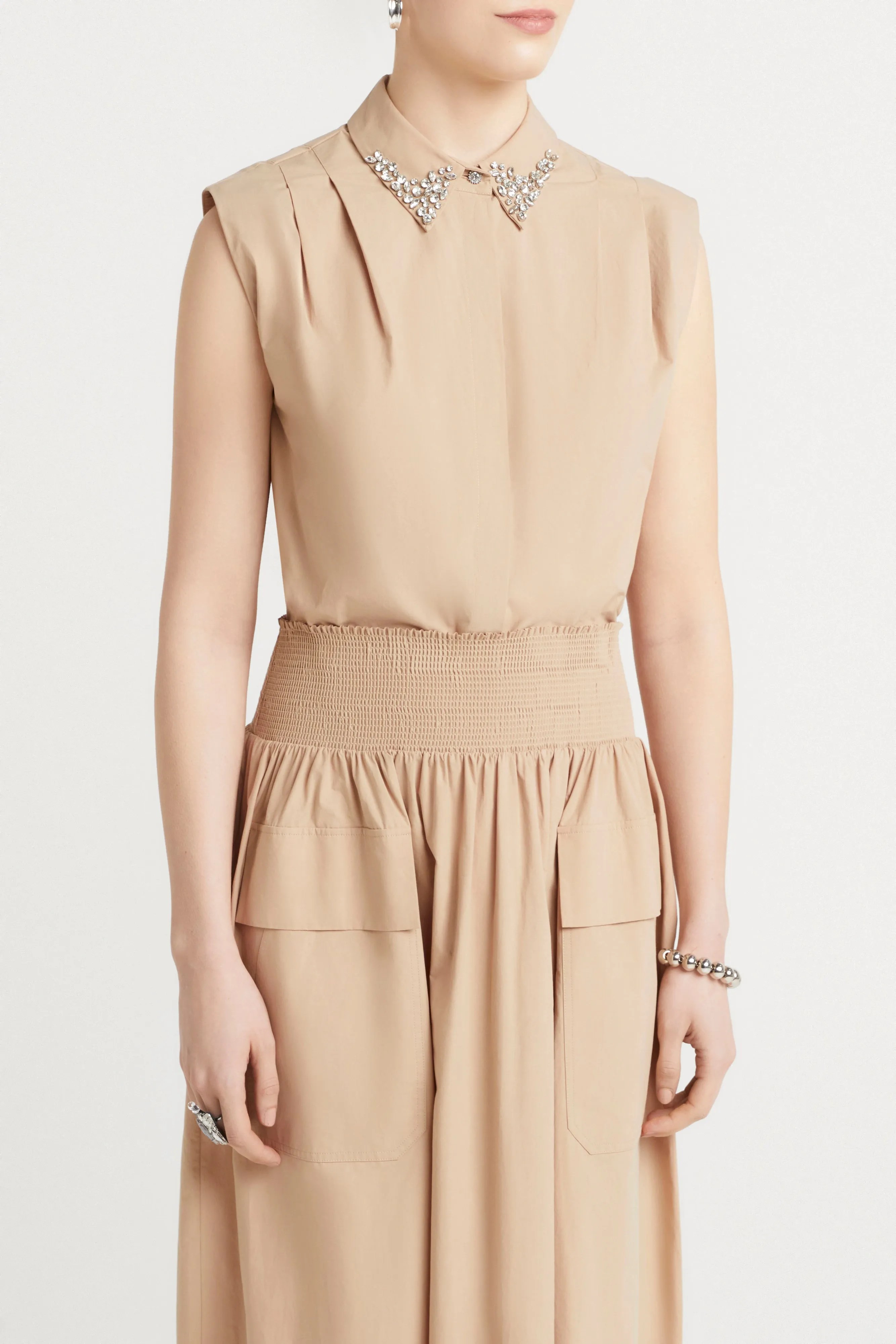 Husk Ingrid top - Camel