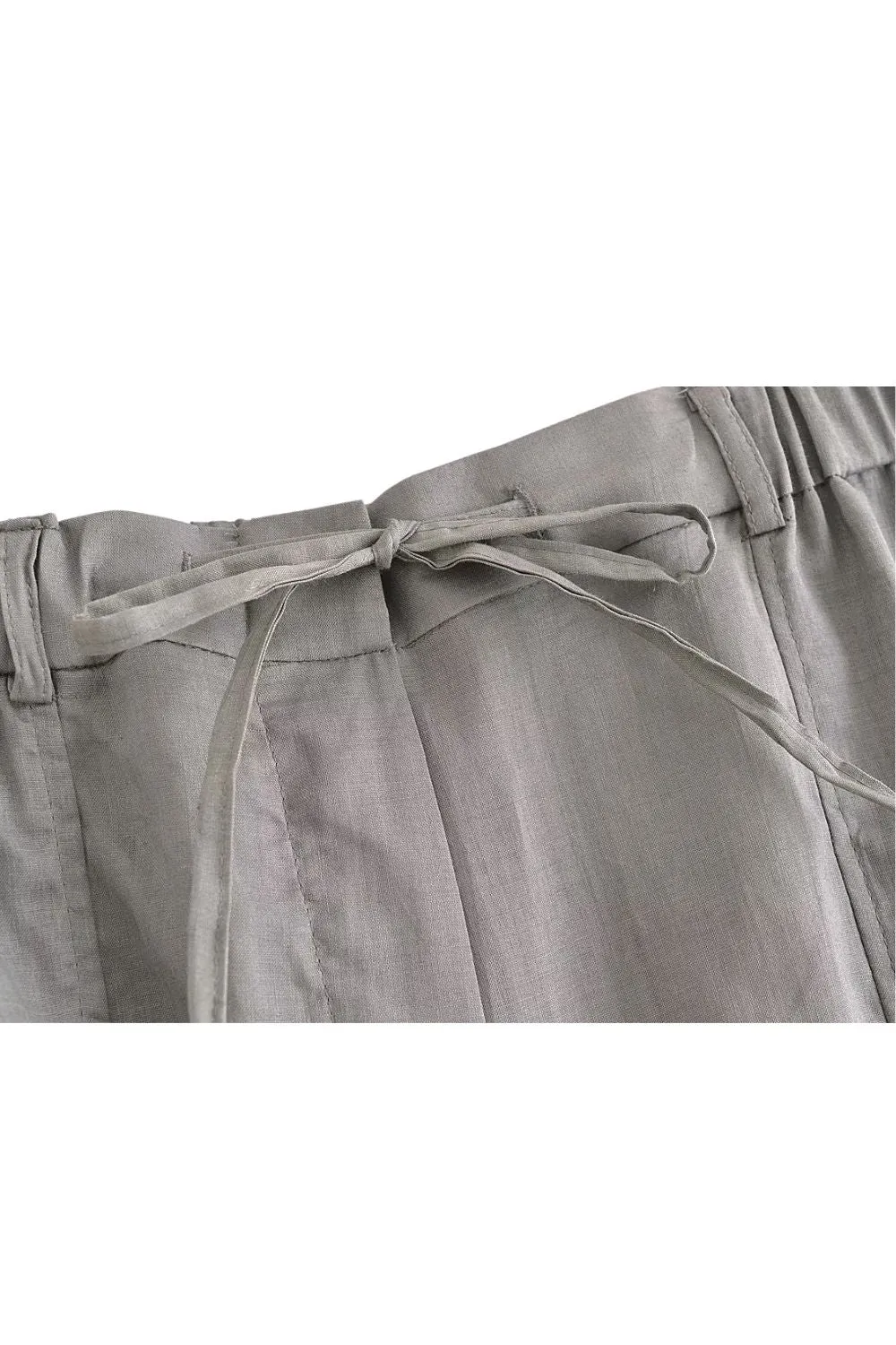 'Ilona' Ramie Pleated Blouse Top & Bottom (Sold Separately)
