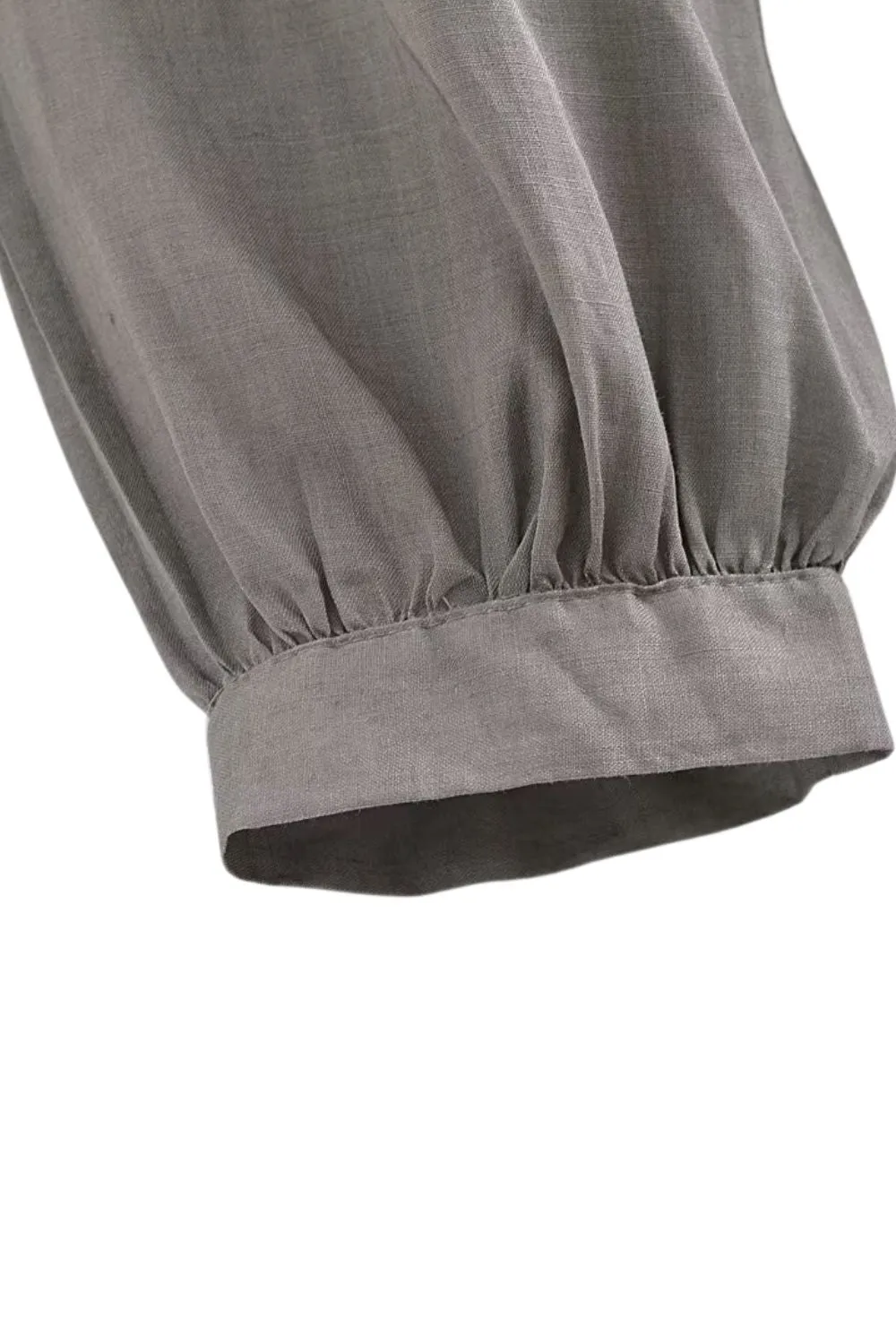'Ilona' Ramie Pleated Blouse Top & Bottom (Sold Separately)