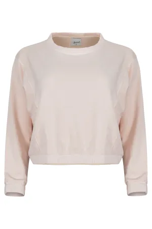 Ivy Boxy Cropped Modal Pullover - Rose Quartz