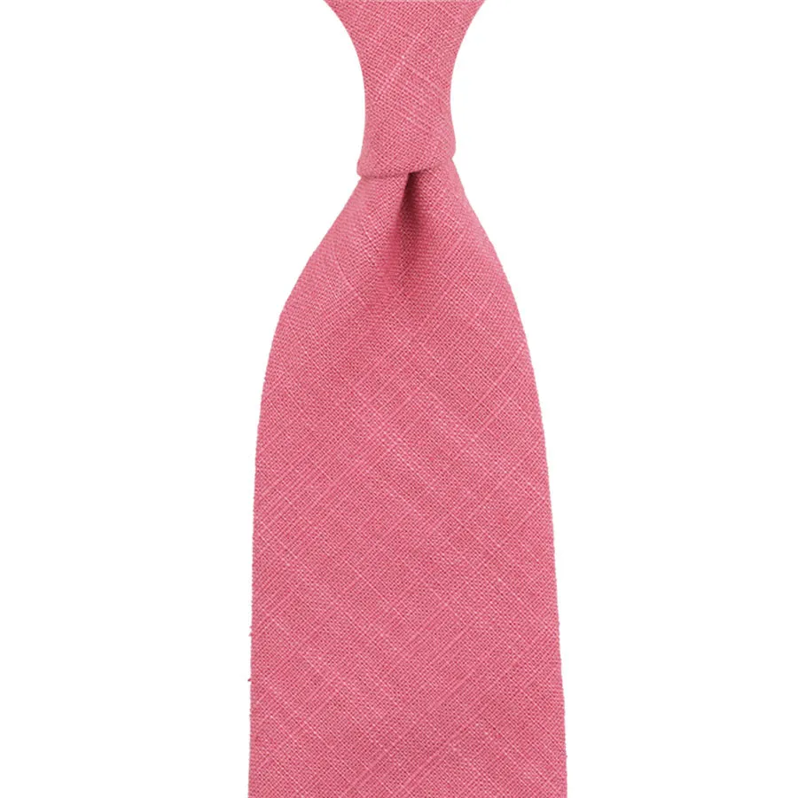 Japanese Ramie Tie - Pink - Hand-Rolled