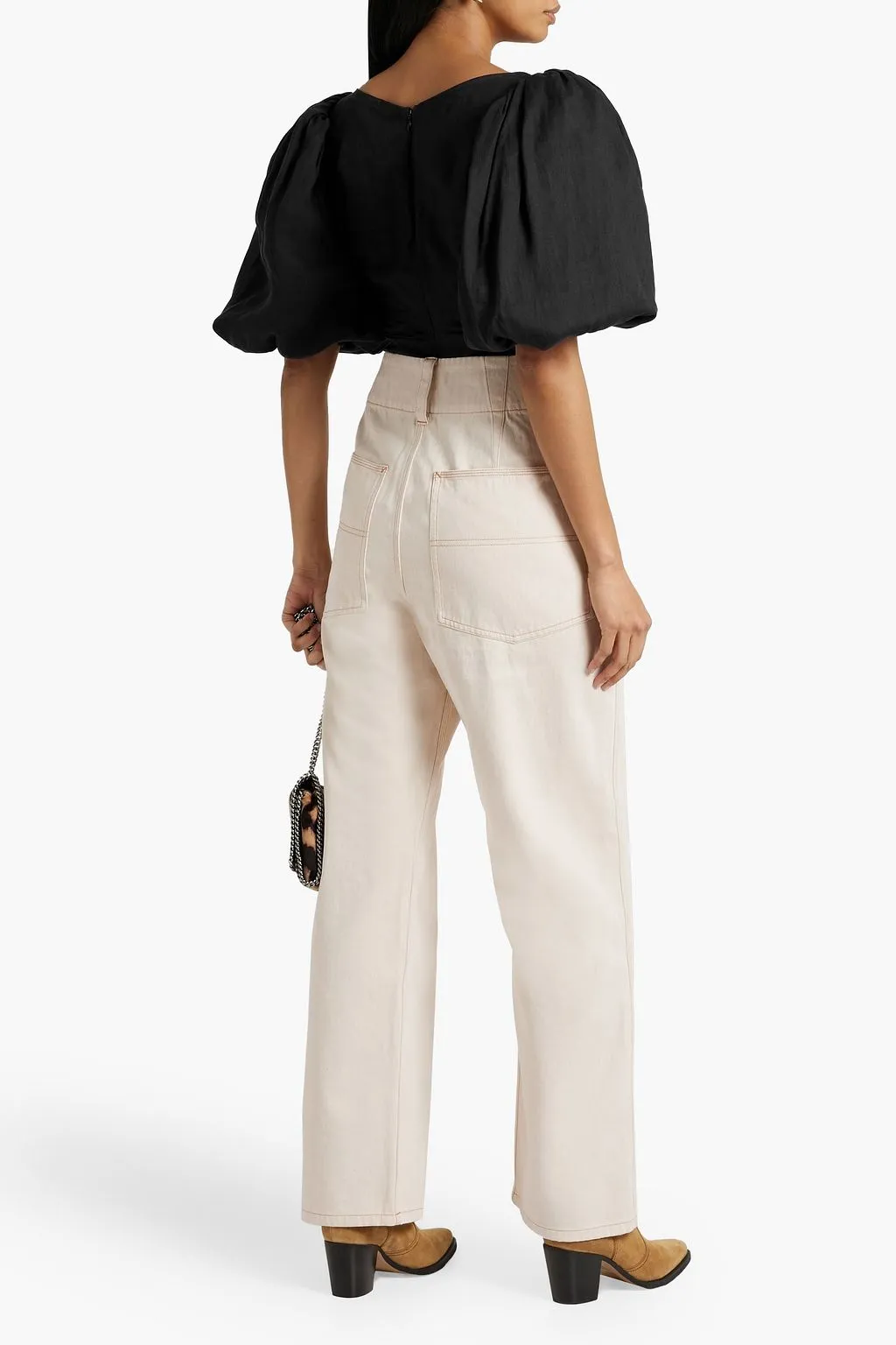 Jaylee put together a ramie top from ISABEL MARANT, black