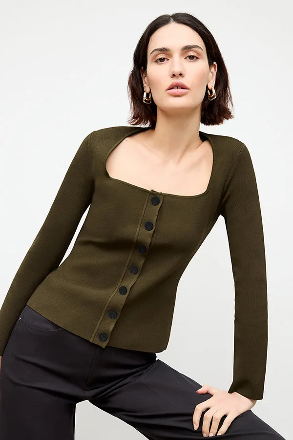 Jin Top - Jardigan Knit :: Dark Elm