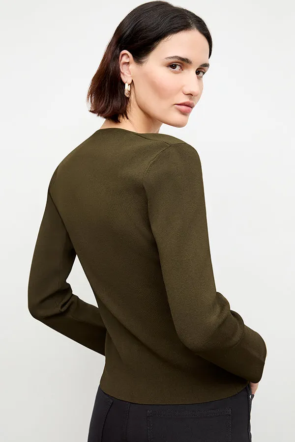Jin Top - Jardigan Knit :: Dark Elm