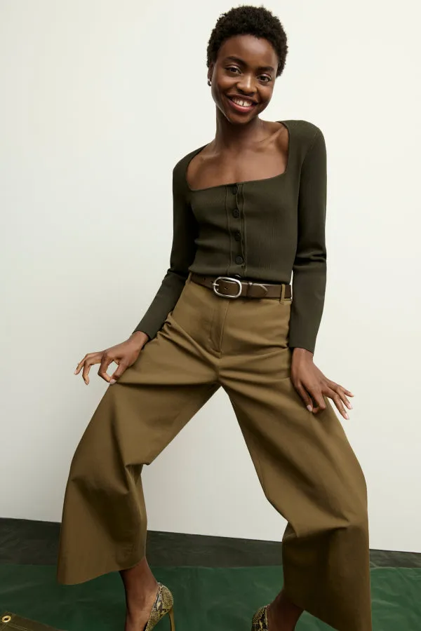 Jin Top - Jardigan Knit :: Dark Elm
